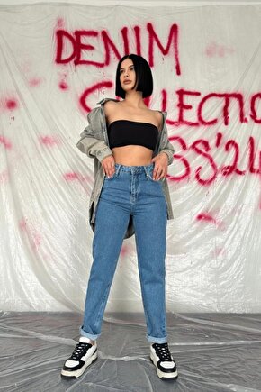 Gökyüzü Moda Mavi Boru Paça Jeans Pantolon