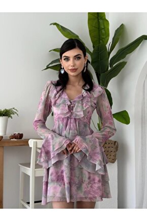 Elose Fırfırlı Elbise