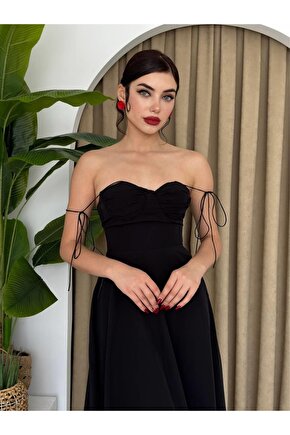 Gökyüzü Moda Elia İp Askılı Elbise