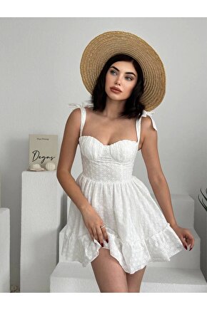 onika Omuz Bağlamalı Elbise