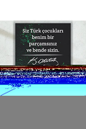 Atatürk sözleri mdf ahşap tablo Türk Çocukları retro ahşap poster