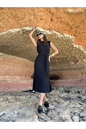 Pamela Kuşakli Vatkali Elbise