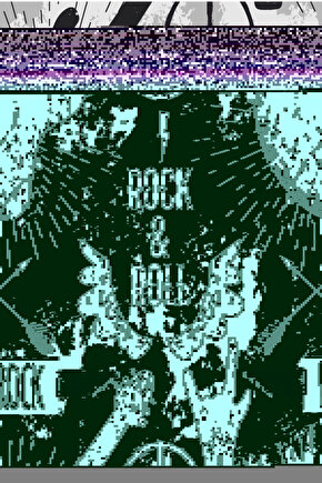 rock and roll heawy metal gitar müzik retro ahşap poster