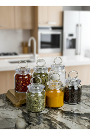 6 Adet Vakumlu Lüx Baharat Takımı