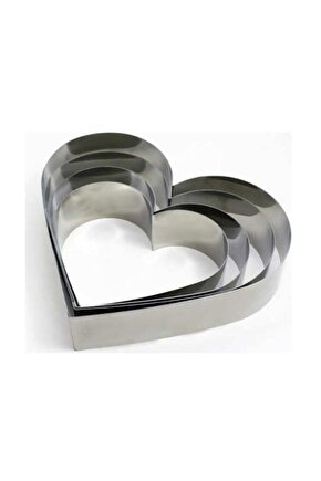 Kalp Çember Pasta Kek Kalıbı 4lü Set Derinlik 10cm