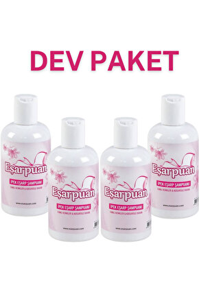 4lü Dev Ipek Şal Eşarp Şampuanı Anında Leke Çıkarıcı Solüsyon Set (4 ADET)