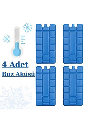 Icebox 4lü Buz Aküsü Seti Buz Kasedi Serin Tutan Buz Kalıbı-4 Adet