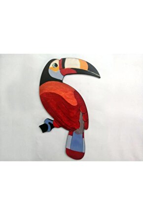 Ahşap Tukan Kuşu Duvar Dekor