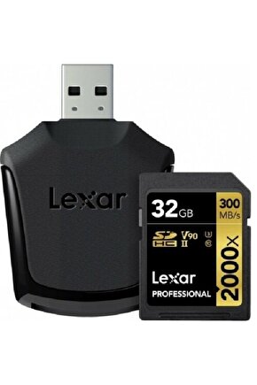 32gb Professional 2000x Sdhc Uhs-ıı 4k Uhd 300mbsn U3 C10 V90 Hafiza Karti (gold Series )