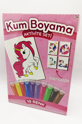Parıltılı Unicorn | Unicornlar Kum Boyama Aktivite Seti Tekli Paket