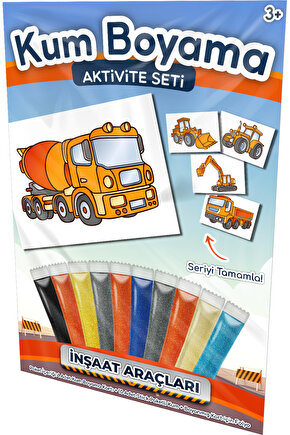 Beton Mikseri | İş Makineleri Kum Boyama Aktivite Seti Tekli Paket