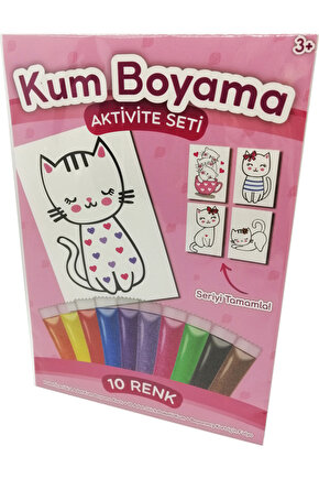 Kalpli Kedi | Kediler Kum Boyama Aktivite Seti Tekli Paket