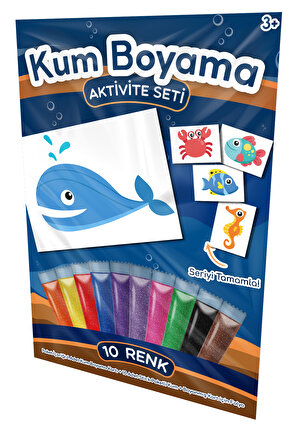 Sevimli Balina | Su Altı Dünyası Kum Boyama Aktivite Seti Tekli Paket