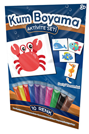 Sevimli Yengeç | Su Altı Dünyası Kum Boyama Aktivite Seti Tekli Paket