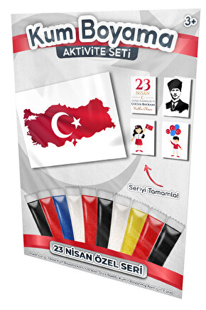 Türkiye | 23 Nisan Özel Kum Boyama Aktivite Seti Tekli Paket