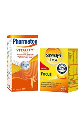 Pharmaton Vitality 30 Kapsül + Energy Focus 30 Tablet
