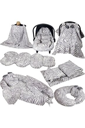 Babynest Puset Içi Set Araba Minderi Emzirme Örtüsü Ve Minderi Beşik Içi Nevresim Takımı 15 Li Set