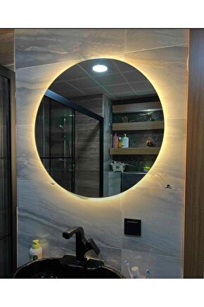 70 cm Günışığı Ledli Yuvarlak Banyo Aynası Makyaj AynasıTrafolu