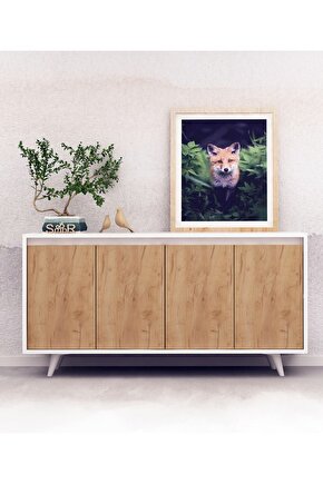 My Mob Nossa Konsol, Kahve Köşesi, Çok Amaçlı Dolap Beyaz Meşe