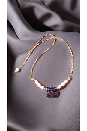 Doğal Taş BAROK VE ARPA İNCİ Kolye