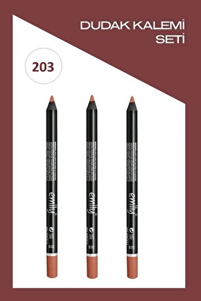 Emıly Dudak Kalemi No:203 - 3 Adet