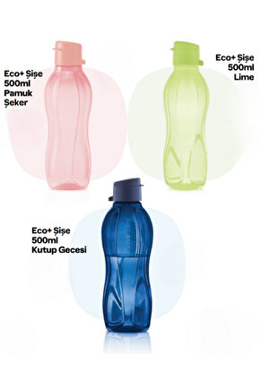 Eco+ Şişe 500ml Portakal 500ml Orman Yeşili 500ml Safir