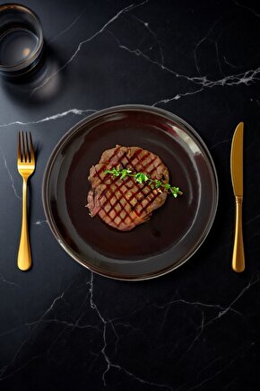 Plume Porselen 25cm Düz Servis Sunum Tabağı