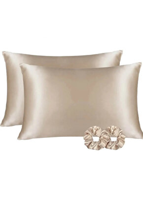 Nadide Ipek Saten Luxury Güzellik 2 Adet Krem Yastık Kılıfı(50x70cm ) Beauty Pillow Case Ev Tekstili