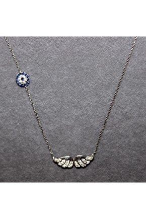 Taşlı Kanat Kolye