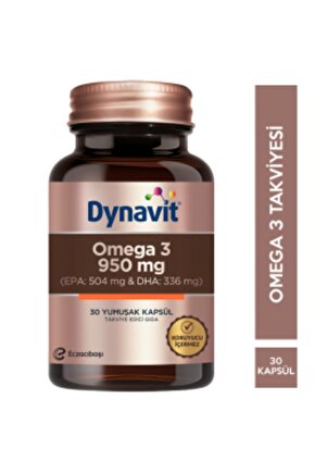STD Dynavit Omega 3 950 mg Takviye Edici Gıda 30 Yumuşak Kapsül Omega 3 Takviyesi ( TEKLİDİR )