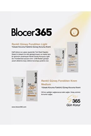 Blocer 365 Güneş Kremi Medium Fluid SPF50 50 ml