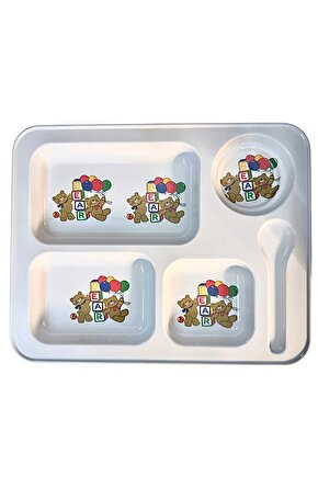 Çocuk Mama Tabağı Tabldot 5 Bölmeli Melamin