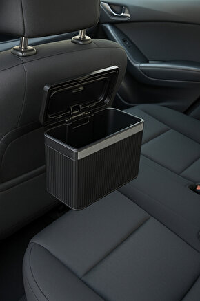 Araba Çöp Kutusu Araç Içi Taşınabilir Kapaklı Mini Çöp Kovası – Kompakt Tasarım