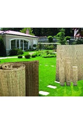 Balkon Çiti Yükseklik 2 Metre Uzunluğu 5 Metre Bambu Çit Hasır Kamış Doğal