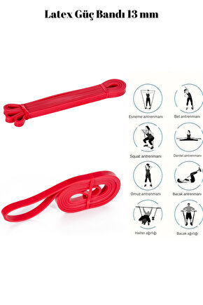 Latex Güç Bandı Direnç Lastiği Fitness Pilates Kondisyon CrossFit Zayıflama Bandı