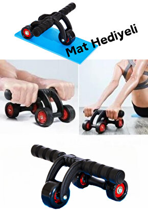AB Roller Karın ve Kol Kası Egzersiz Aleti Fitnes Güç Tekerleği Fitness (Diz Pedi Hediye)
