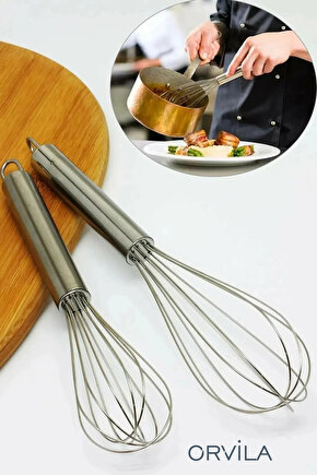 2li Çelik Lüx Çırpıcı Set 25 Cm