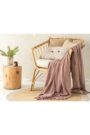 Dialine Koltuk Şalı 130x170 Cm Kırmızı