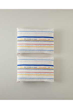 Coastal Stripe 2Li Yastık Kılıfı Kırmızı