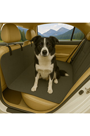 Evcil Hayvan Araba Koltuk Örtüsü Su Geçirmez Dayanıklı Hamak Tasarım Arka Koltuk Koruyucu 145x185 CM