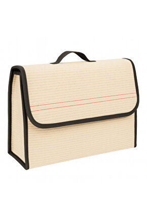 Beylini Premium Keçe Araç Bagaj Organizeri Suya Dayanıklı Pratik Taşınabilir Katlanabilir Bej