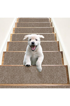 Merdiven Halısı Halıfleks Basamak Ve Merdiven Paspası Kaymaz Taban Devetüyü 20x75 Cm (10 ADET)