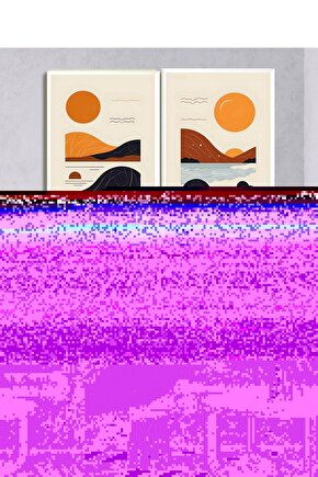 Matisse - Sanat - Soyut - Doğa - Ev - Yaşam ( 2 Li Çerçevesiz ) Poster - Afiş - Tablo NNHT131