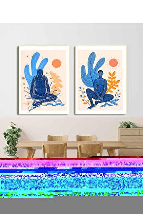 Matisse - Sanat - Soyut - Doğa - Ev - Yaşam ( 2 Li Çerçevesiz ) Poster - Afiş - Tablo NNHT683