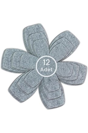 12li Set Tava Tencere Koruyucu ve Düzenleyici Keçesi (Gri)