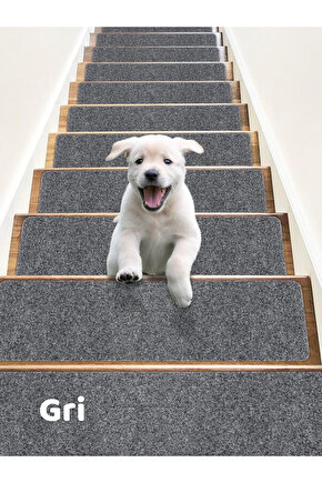 Merdiven Halısı Halıfleks Basamak Ve Merdiven Paspası Kaymaz Taban Füme 20x75 Cm (5 ADET)