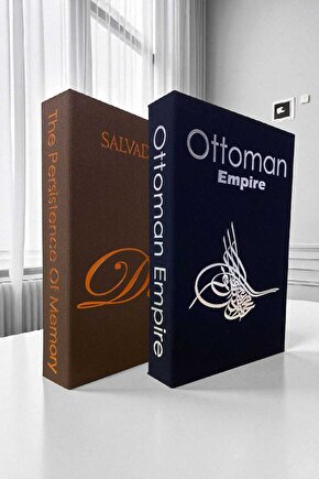 2’li Kumaş Kaplı Kitap Görünümlü Dekoratif Kutu | Hediye & Takı Kutusu