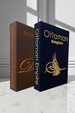 2’li Kumaş Kaplı Kitap Görünümlü Dekoratif Kutu | Hediye & Takı Kutusu