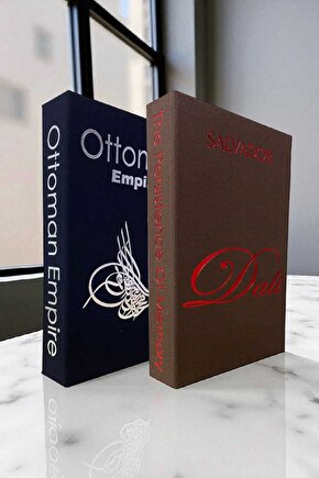 2’li Kumaş Kaplı Kitap Görünümlü Dekoratif Kutu | Hediye & Takı Kutusu