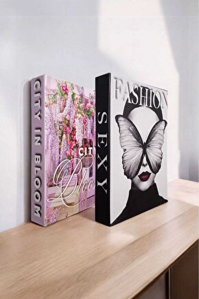 Dekoratif Kitap Görünümlü Kutu 2li Set Decorative Book Looking Box